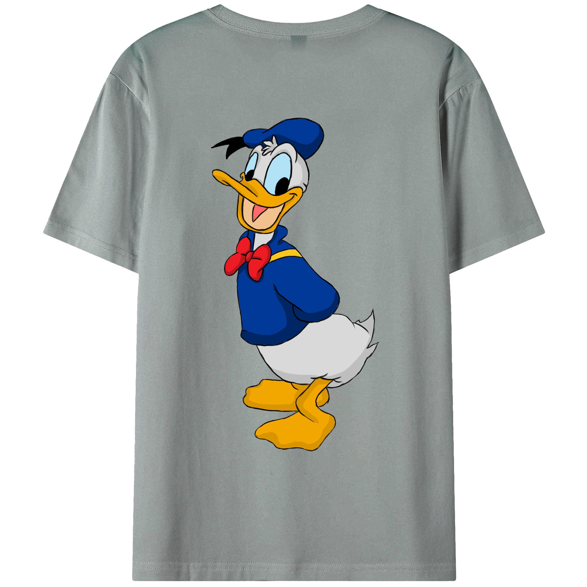 ミッキーマウス Mickey Mouse 綿100％ メンズ半袖Tシャツ（バックプリント） 通気性